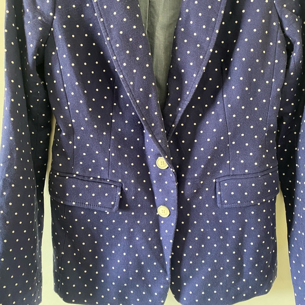 Banana Republic Blazer Blue Polka‎ Dot - Picture 3 of 7
